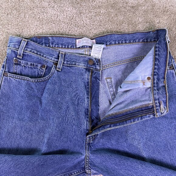 Levi Strauss Signature Mens Jeans 38x30 Blue Denim Relaxed Fit Straight Leg F054 - Picture 3 of 12
